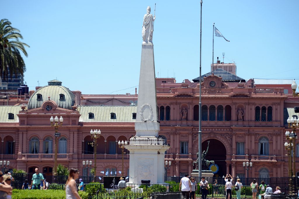 02 Piramide de Mayo Pyramid With Casa Rosado Behind Plaza de Mayo Buenos Aires